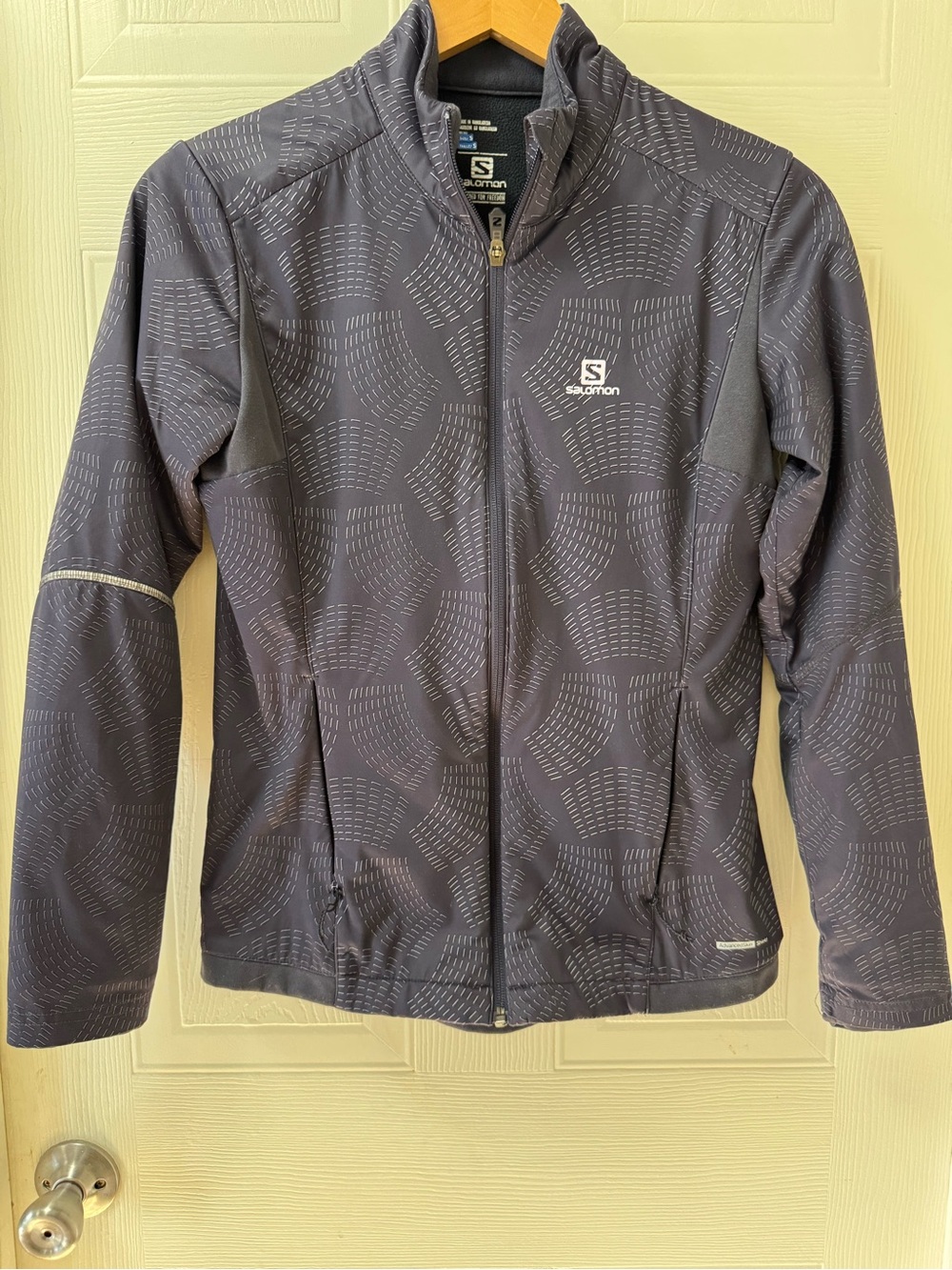 Salomon Women's Gray Patterned Zip-Up Utility Jacket